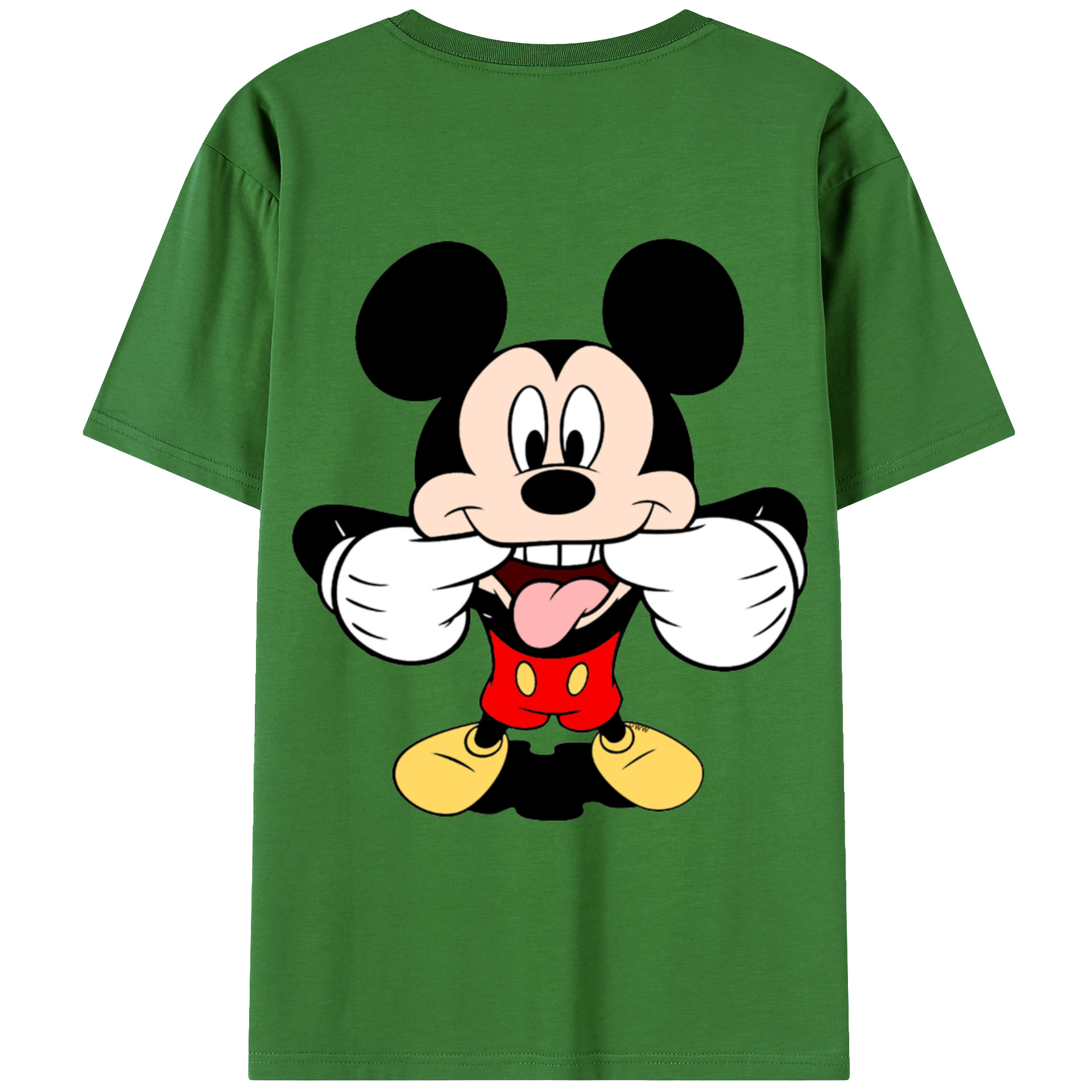 （画像用） ミッキーマウス Mickey Mouse レディース半袖Tシャツ(バックプリント)